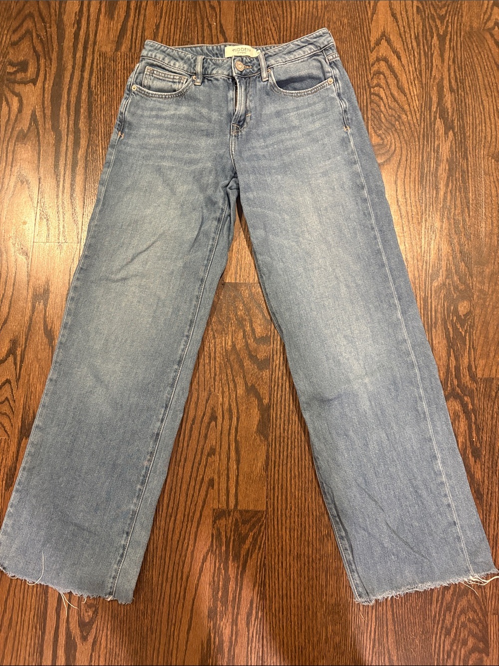 Hidden Women’s Light Wash Wide Leg Mid Rise Jeans Size 24